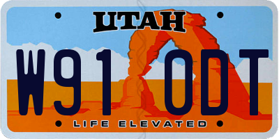 UT license plate W910DT