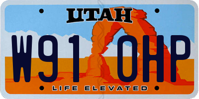 UT license plate W910HP
