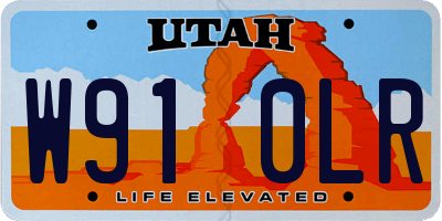 UT license plate W910LR