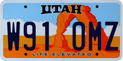 UT license plate W910MZ