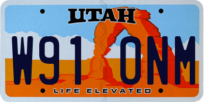 UT license plate W910NM