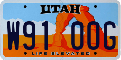 UT license plate W910OG