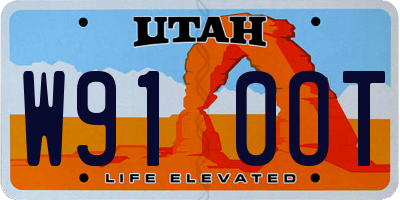 UT license plate W910OT