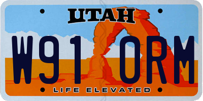 UT license plate W910RM