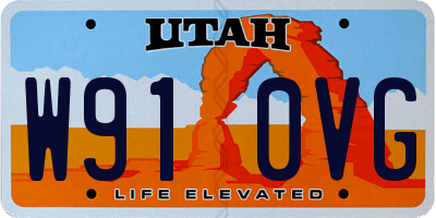 UT license plate W910VG