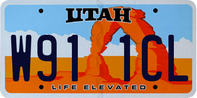 UT license plate W911CL