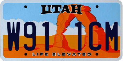 UT license plate W911CM