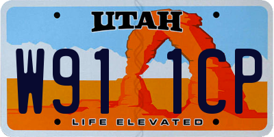 UT license plate W911CP