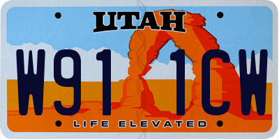 UT license plate W911CW