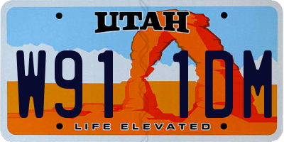 UT license plate W911DM