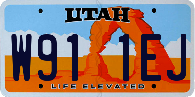 UT license plate W911EJ