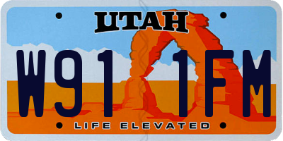 UT license plate W911FM