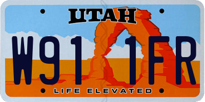 UT license plate W911FR
