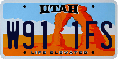 UT license plate W911FS