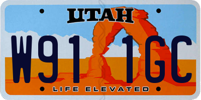 UT license plate W911GC