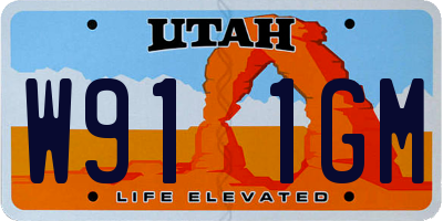 UT license plate W911GM