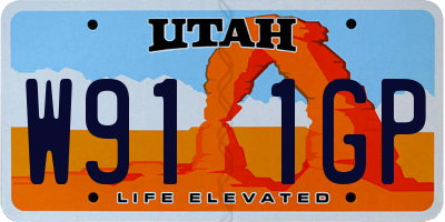 UT license plate W911GP