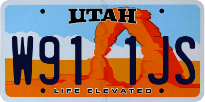 UT license plate W911JS