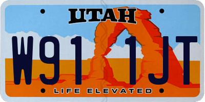 UT license plate W911JT