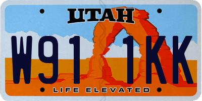 UT license plate W911KK