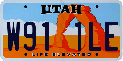 UT license plate W911LE
