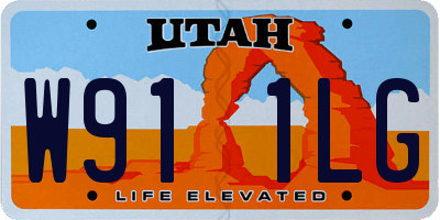 UT license plate W911LG