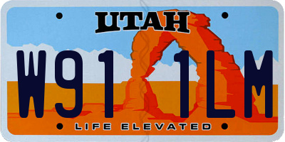 UT license plate W911LM