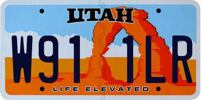 UT license plate W911LR