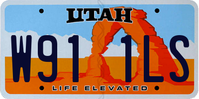 UT license plate W911LS