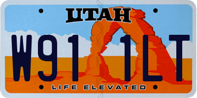UT license plate W911LT
