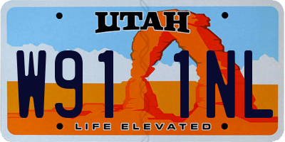 UT license plate W911NL