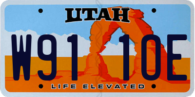 UT license plate W911OE