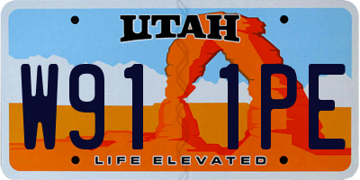 UT license plate W911PE
