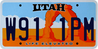 UT license plate W911PM
