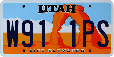 UT license plate W911PS