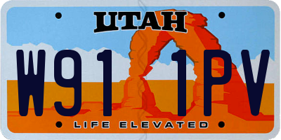 UT license plate W911PV