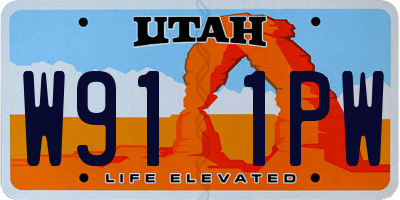 UT license plate W911PW