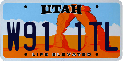 UT license plate W911TL