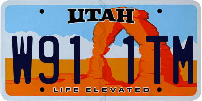 UT license plate W911TM