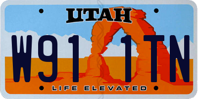 UT license plate W911TN
