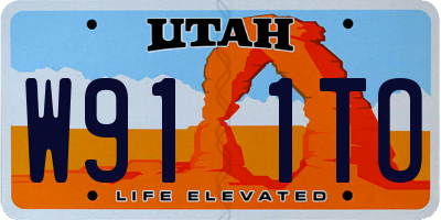 UT license plate W911TO
