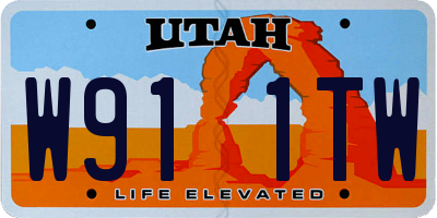 UT license plate W911TW
