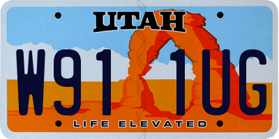 UT license plate W911UG