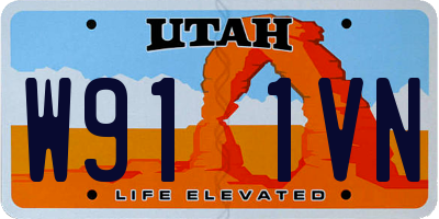 UT license plate W911VN