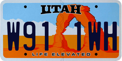 UT license plate W911WH