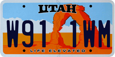 UT license plate W911WM