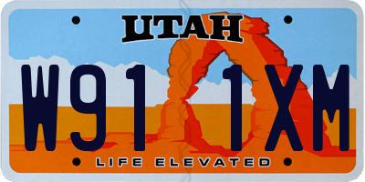 UT license plate W911XM