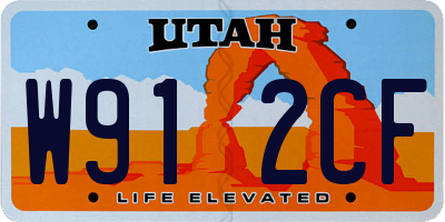 UT license plate W912CF