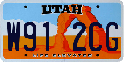UT license plate W912CG