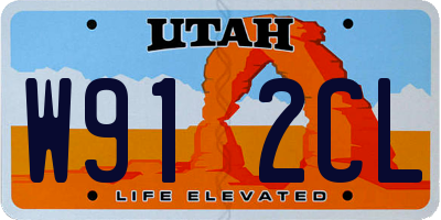 UT license plate W912CL